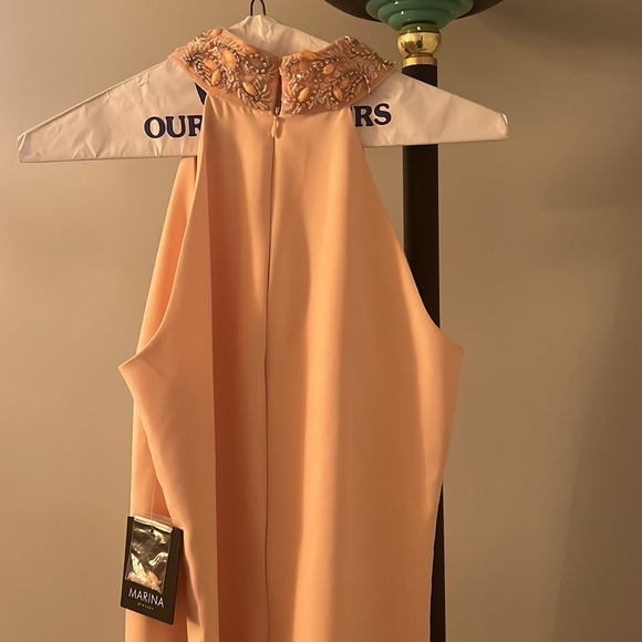 NWT Marina pink dress with sequin collar size: 4 - Picture 5 of 8